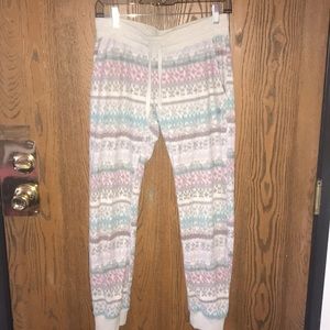 sweat pants with pastel patterns